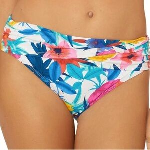 Bleu Rod Beattie women’s Foldover Bikini Bottom multi 12 high waist floral boho